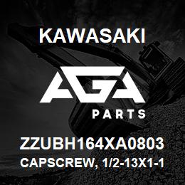 ZZUBH164XA0803 Kawasaki CAPSCREW, 1/2-13X1-1/4 HEX GR8 | AGA Parts