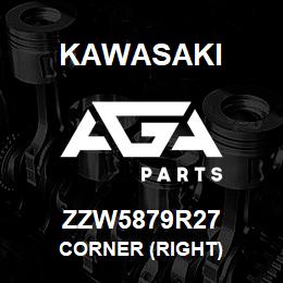 ZZW5879R27 Kawasaki CORNER (RIGHT) | AGA Parts