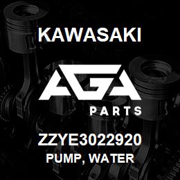 ZZYE3022920 Kawasaki PUMP, WATER | AGA Parts