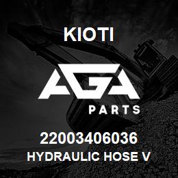 22003406036 Kioti HYDRAULIC HOSE V | AGA Parts