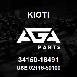 34150-16491 Kioti USE 02116-50100 | AGA Parts