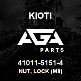 41011-51514 Kioti NUT REMOVE CHECK V | AGA Parts