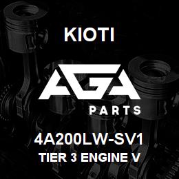4A200LW-SV1 Kioti TIER 3 ENGINE V | AGA Parts
