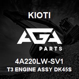 4A220LW-SV1 Kioti T3 ENGINE ASSY DK45SEH V | AGA Parts
