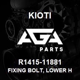 R1415-11881 Kioti FIXING BOLT, LOWER HITCH V | AGA Parts