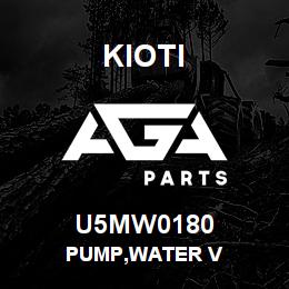 U5MW0180 Kioti PUMP,WATER V | AGA Parts