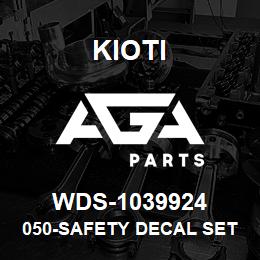WDS-1039924 Kioti 050-SAFETY DECAL SET | AGA Parts