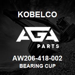 AW206-418-002 Kobelco BEARING CUP | AGA Parts