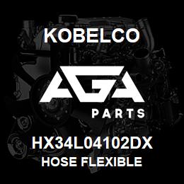 HX34L04102DX Kobelco HOSE FLEXIBLE | AGA Parts