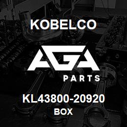 KL43800-20920 Kobelco BOX | AGA Parts