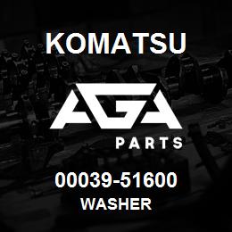 00039-51600 Komatsu WASHER | AGA Parts