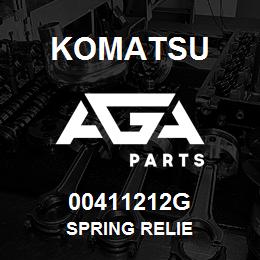 00411212G Komatsu SPRING RELIE | AGA Parts