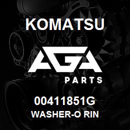 00411851G Komatsu WASHER-O RIN | AGA Parts
