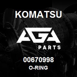 00670998 Komatsu O-RING | AGA Parts