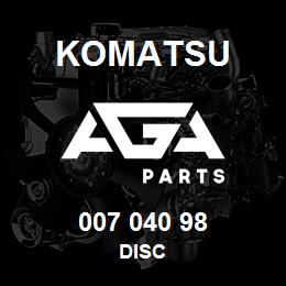 007 040 98 Komatsu Disc | AGA Parts