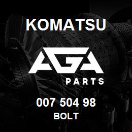 007 504 98 Komatsu Bolt | AGA Parts