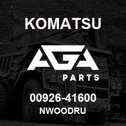 00926-41600 Komatsu NWOODRU | AGA Parts