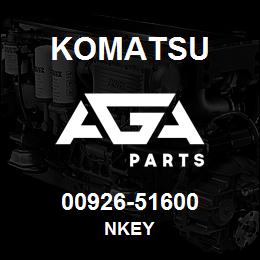 00926-51600 Komatsu NKEY | AGA Parts