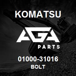 01000-31016 Komatsu BOLT | AGA Parts