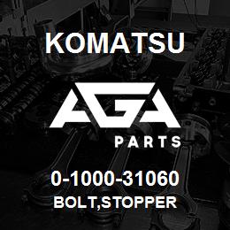 0-1000-31060 Komatsu BOLT,STOPPER | AGA Parts
