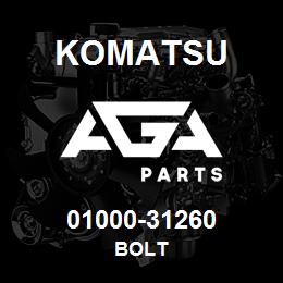 01000-31260 Komatsu BOLT | AGA Parts