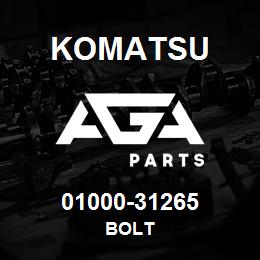 01000-31265 Komatsu BOLT | AGA Parts