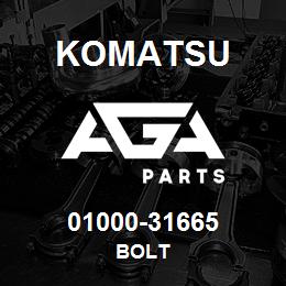 01000-31665 Komatsu BOLT | AGA Parts