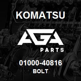 01000-40816 Komatsu BOLT | AGA Parts