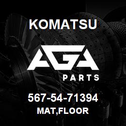 567-54-71394 Komatsu MAT,FLOOR | AGA Parts