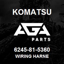 6245-81-5360 Komatsu WIRING HARNE | AGA Parts