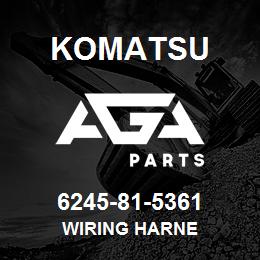 6245-81-5361 Komatsu WIRING HARNE | AGA Parts