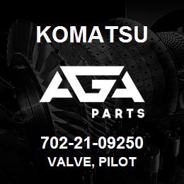 702-21-09250 Komatsu VALVE, PILOT | AGA Parts