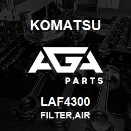 LAF4300 Komatsu FILTER,AIR | AGA Parts