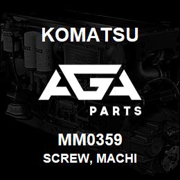 MM0359 Komatsu SCREW, MACHI | AGA Parts