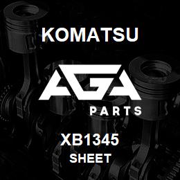 XB1345 Komatsu SHEET | AGA Parts