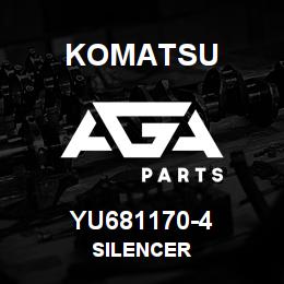 YU681170-4 Komatsu SILENCER | AGA Parts YU681170-4 Komatsu SILENCER | AGA Parts