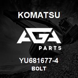 YU681677-4 Komatsu Bolt | AGA Parts