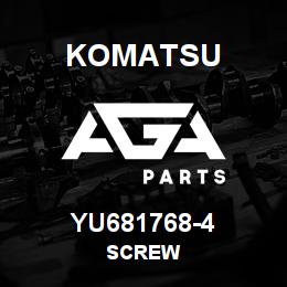 YU681768-4 Komatsu SCREW | AGA Parts YU681768-4 Komatsu SCREW | AGA Parts