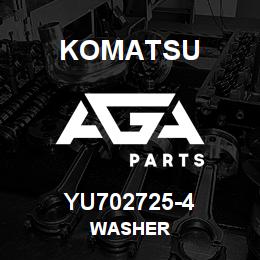 YU702725-4 Komatsu Washer | AGA Parts