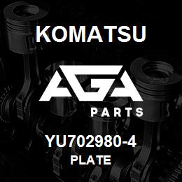 YU702980-4 Komatsu PLATE | AGA Parts