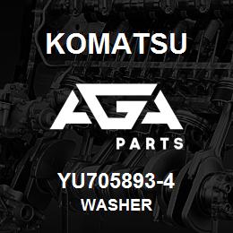 YU705893-4 Komatsu WASHER | AGA Parts