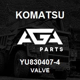 YU830407-4 Komatsu VALVE | AGA Parts YU830407-4 Komatsu VALVE | AGA Parts