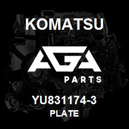 YU831174-3 Komatsu PLATE | AGA Parts
