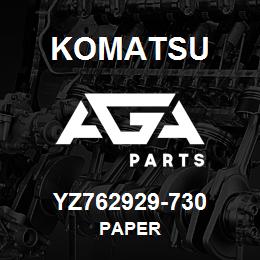 YZ762929-730 Komatsu PAPER | AGA Parts