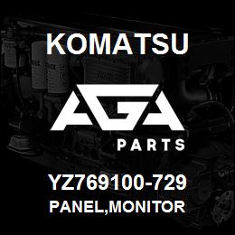 YZ769100-729 Komatsu PANEL,MONITOR | AGA Parts
