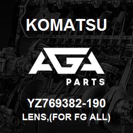 YZ769382-190 Komatsu LENS,(FOR FG ALL) | AGA Parts