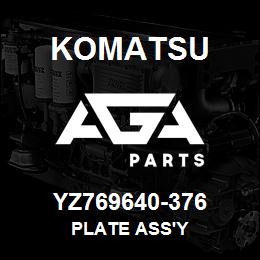 YZ769640-376 Komatsu PLATE ASS'Y | AGA Parts