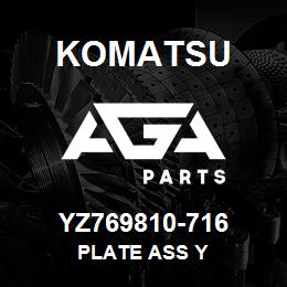 YZ769810-716 Komatsu PLATE ASS Y | AGA Parts