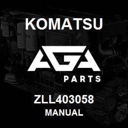 ZLL403058 Komatsu MANUAL | AGA Parts