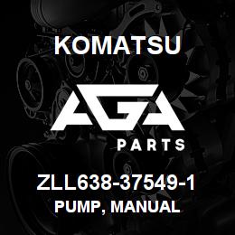 ZLL638-37549-1 Komatsu PUMP, MANUAL | AGA Parts